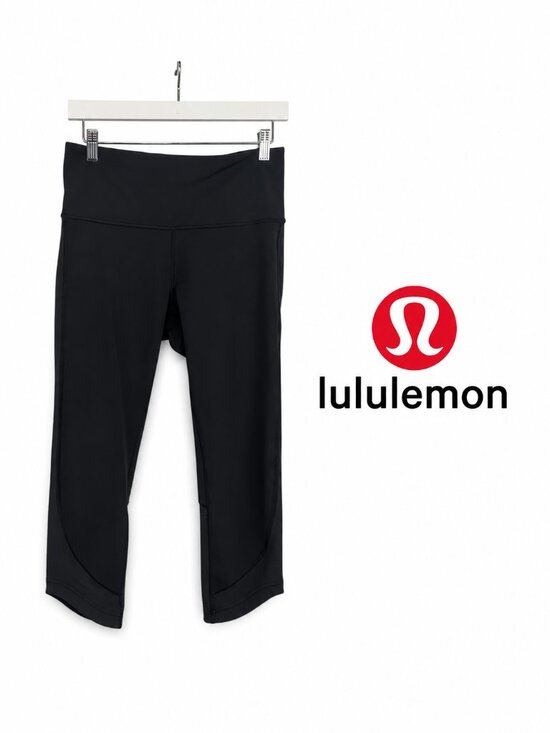 lululemon athletica Pants - Lululemon Black Cropped Leggings – Size 8